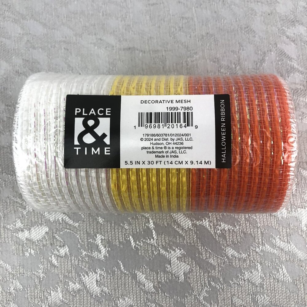 Halloween Ribbon Bundle 5 Spools Decorative Mesh & Craft Ribbon NWT - Picture 7 of 11